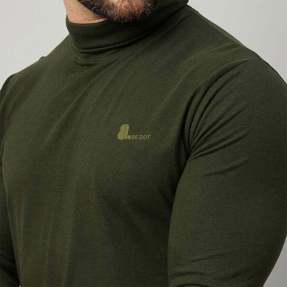 Men Turtle Neck Long Sleeve Tee - Image 3