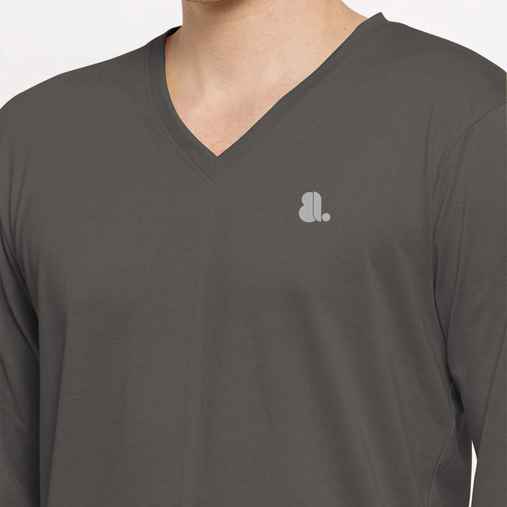Men V-Neck Long Sleeve Tee - Image 6
