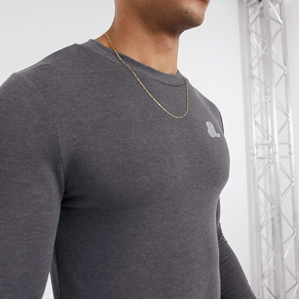 Men Muscle Fit Long Sleeve Tee - Image 3