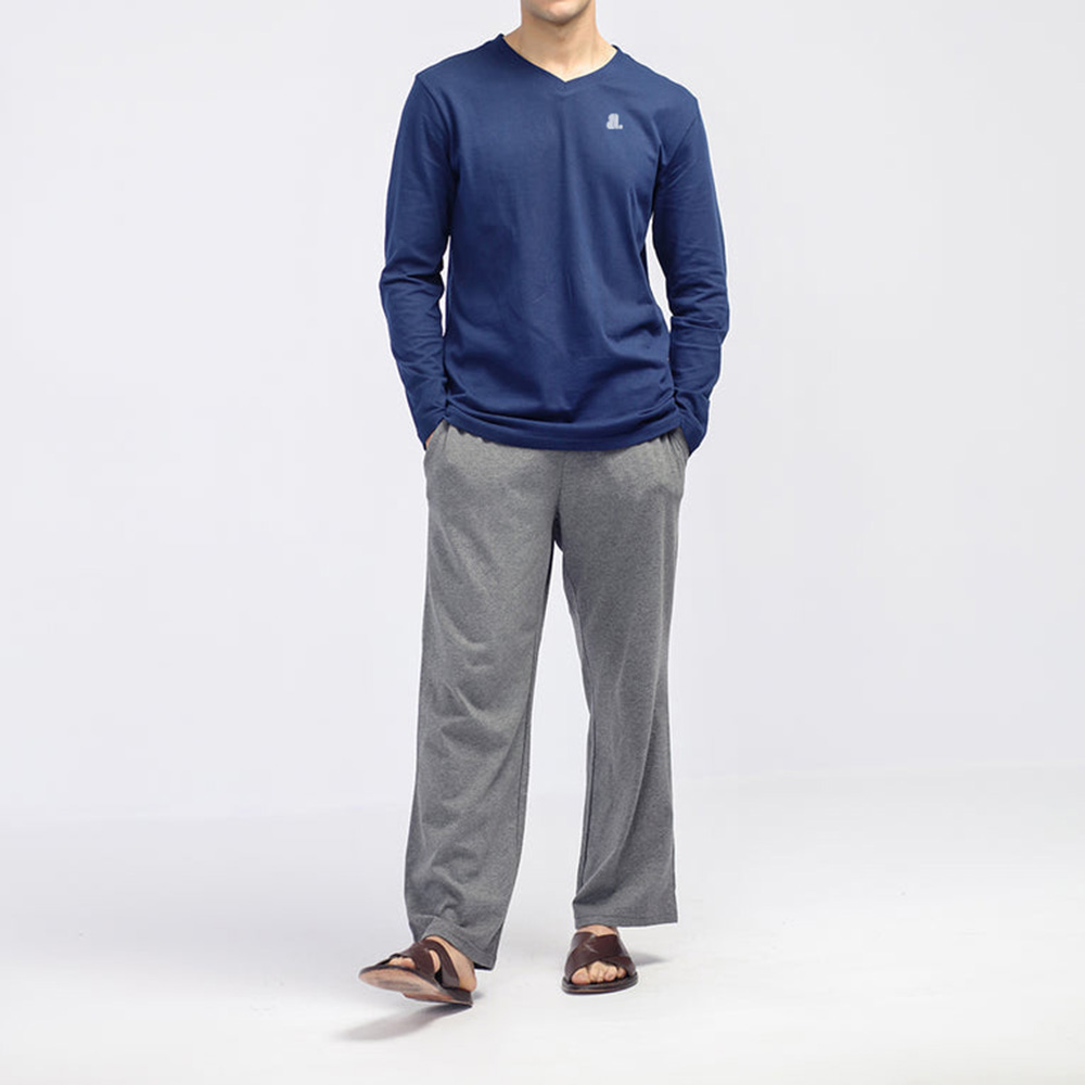 Men V-Neck Long Sleeve Tee