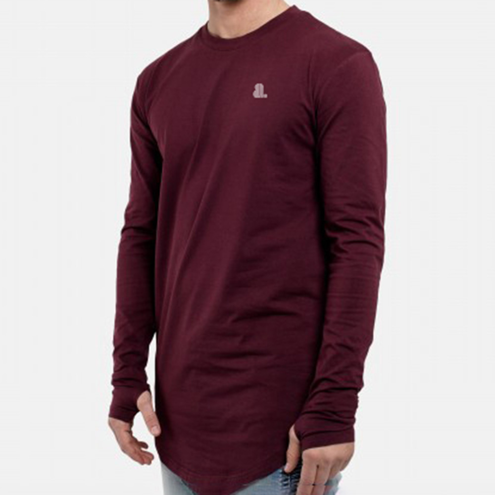 Men Longline Long Sleeve Tee