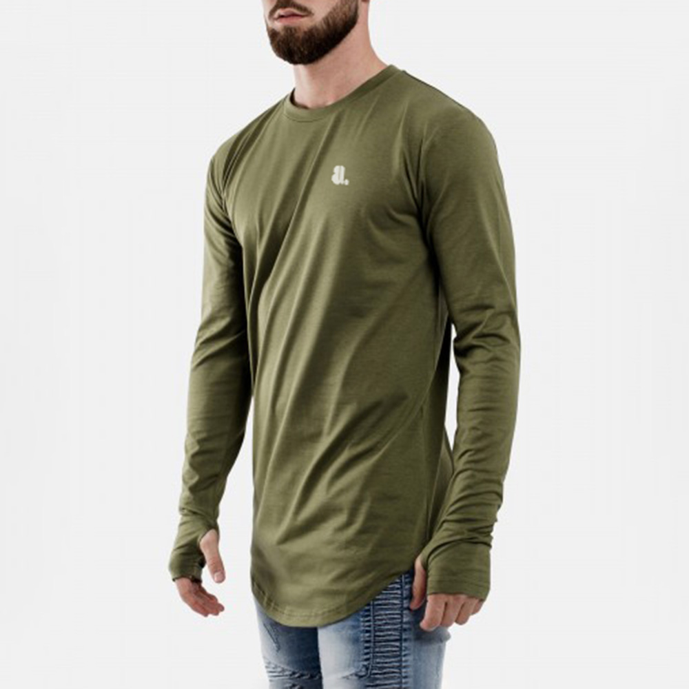Men Longline Long Sleeve Tee