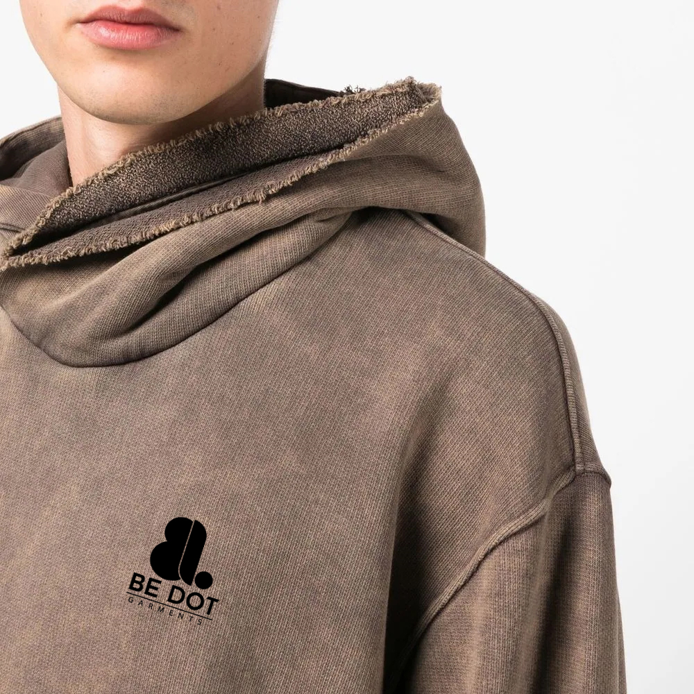 Acid Wash Pullover Hoodie Men