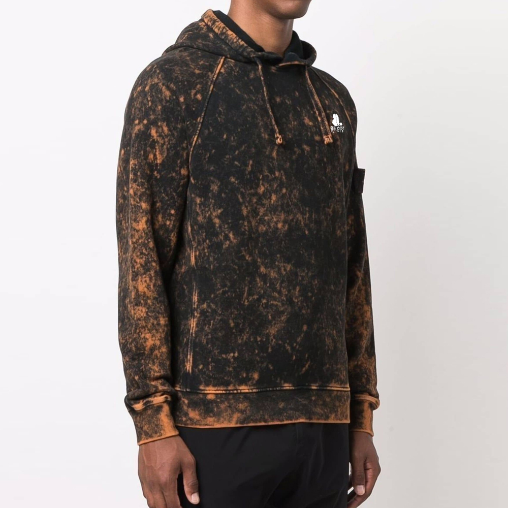 Acid Wash Pullover Hoodie Men