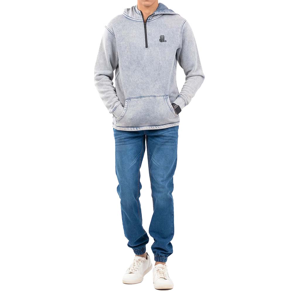 Single Color Zipper Hoodie Men