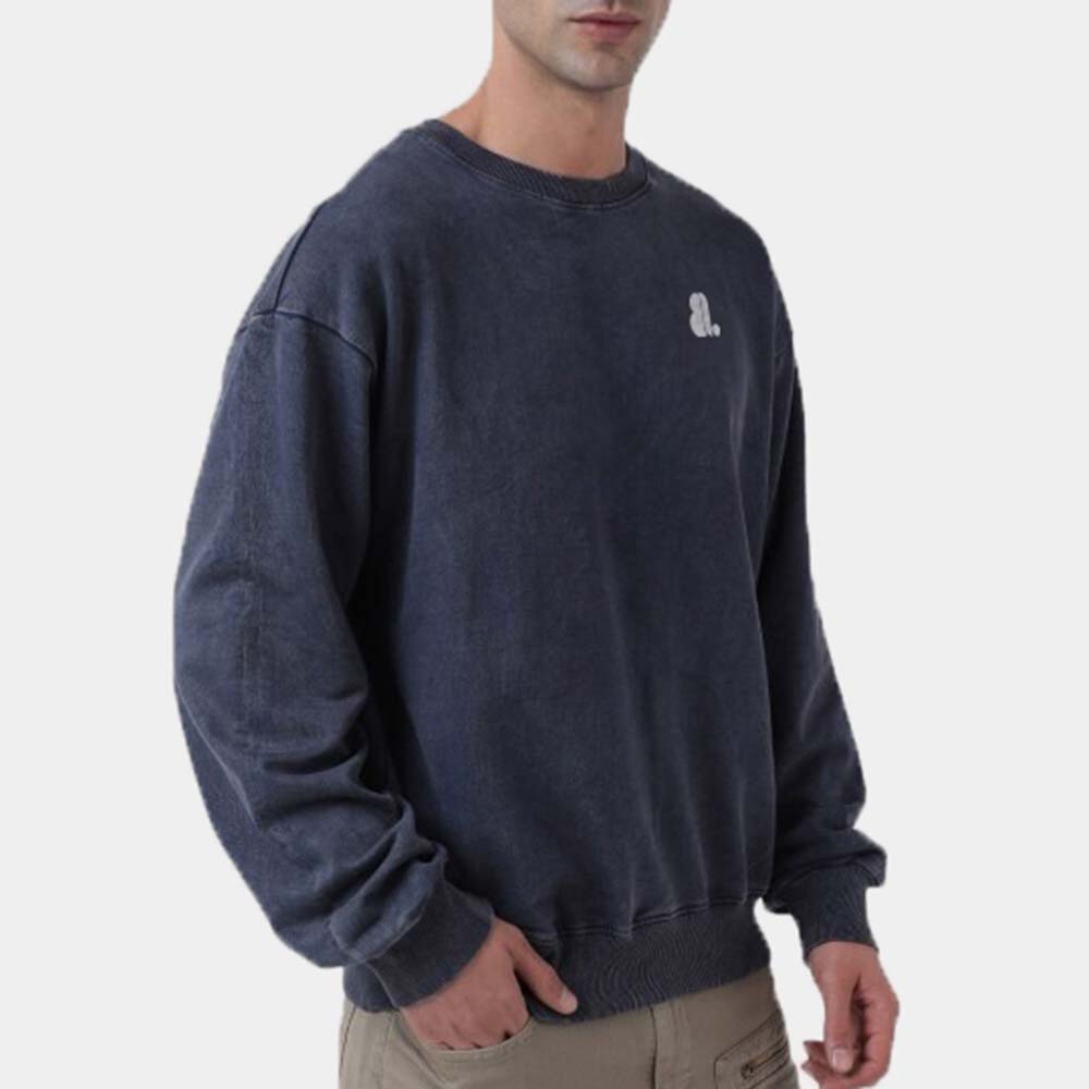 Men Acid Wash Sweat Shirt