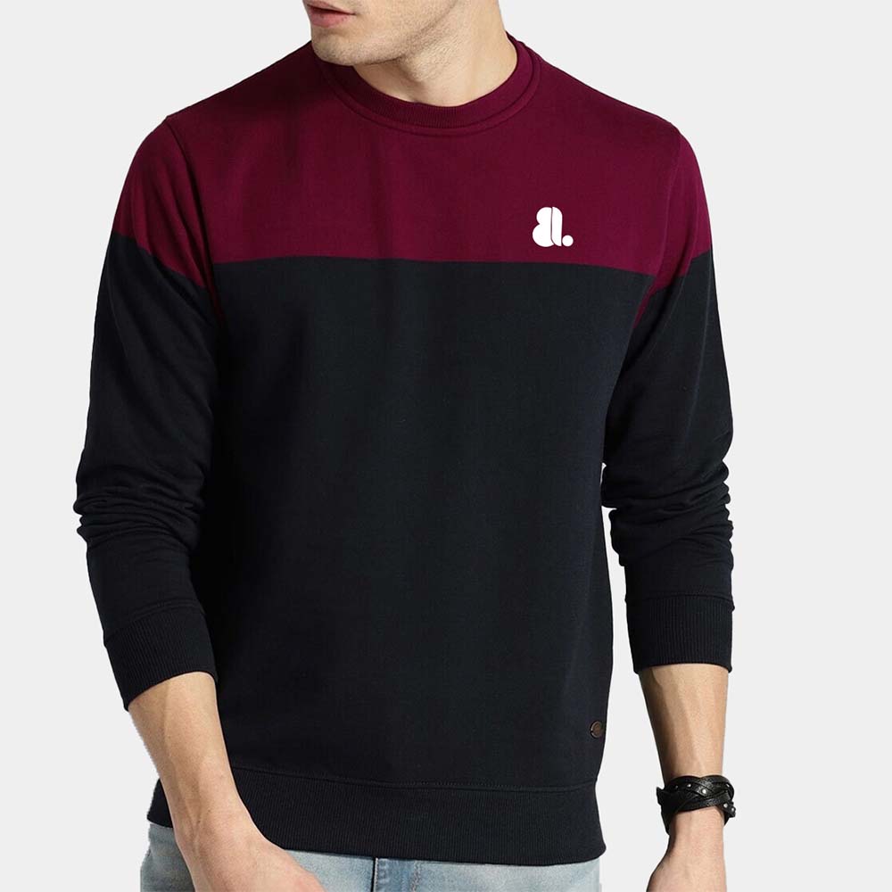 Men Block Sweat Shirt