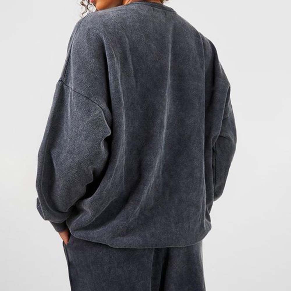 Women Acid Wash Sweatshirt - Image 4