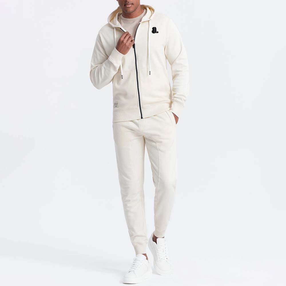Single Color Zipper Track Suit Men