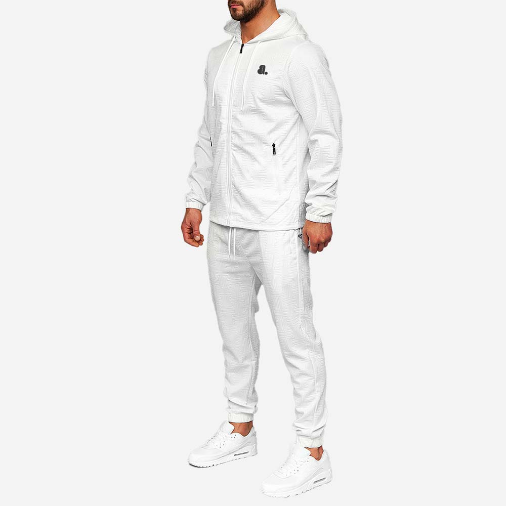 Single Color Zipper Track Suit Men