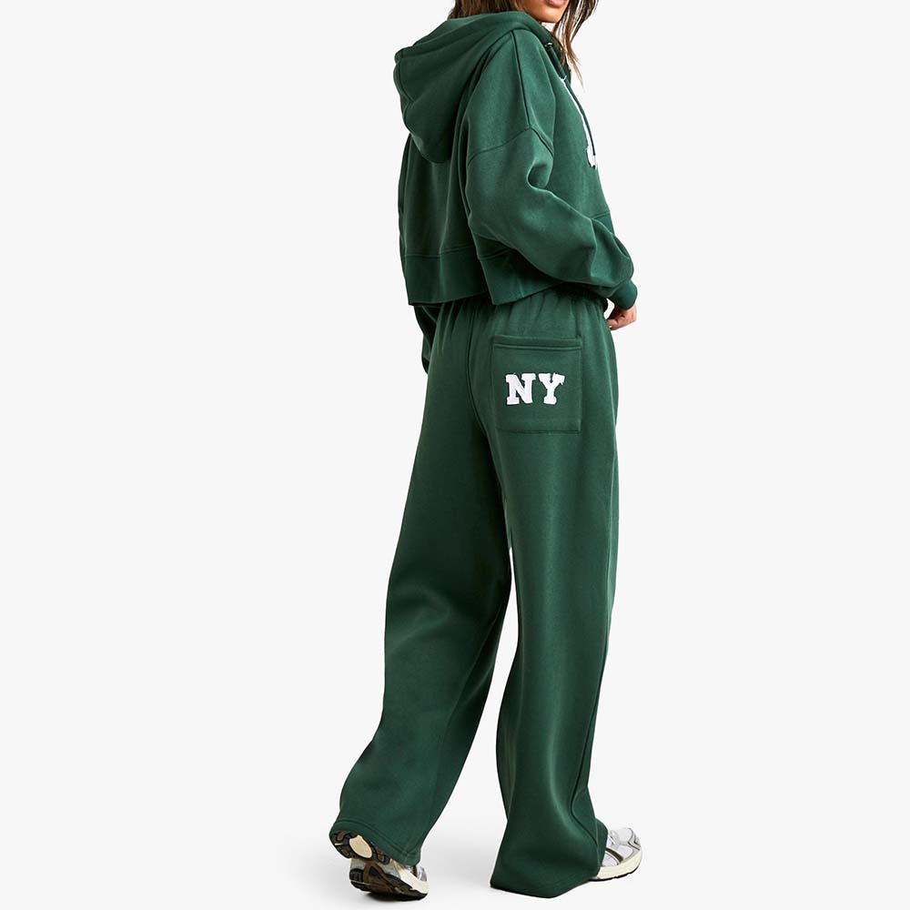 Acid Wash Zipper Track Suite Women - Image 4