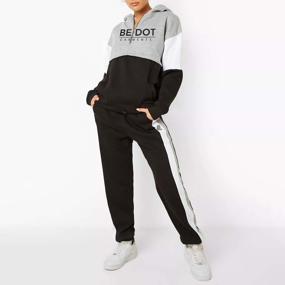 Block Zipper Track Suit Women