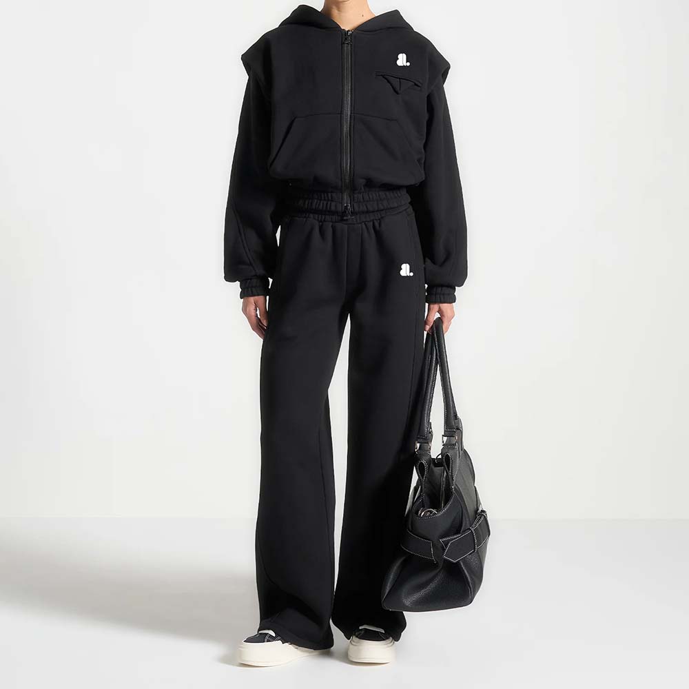 Single Color Zipper Track Suit Women