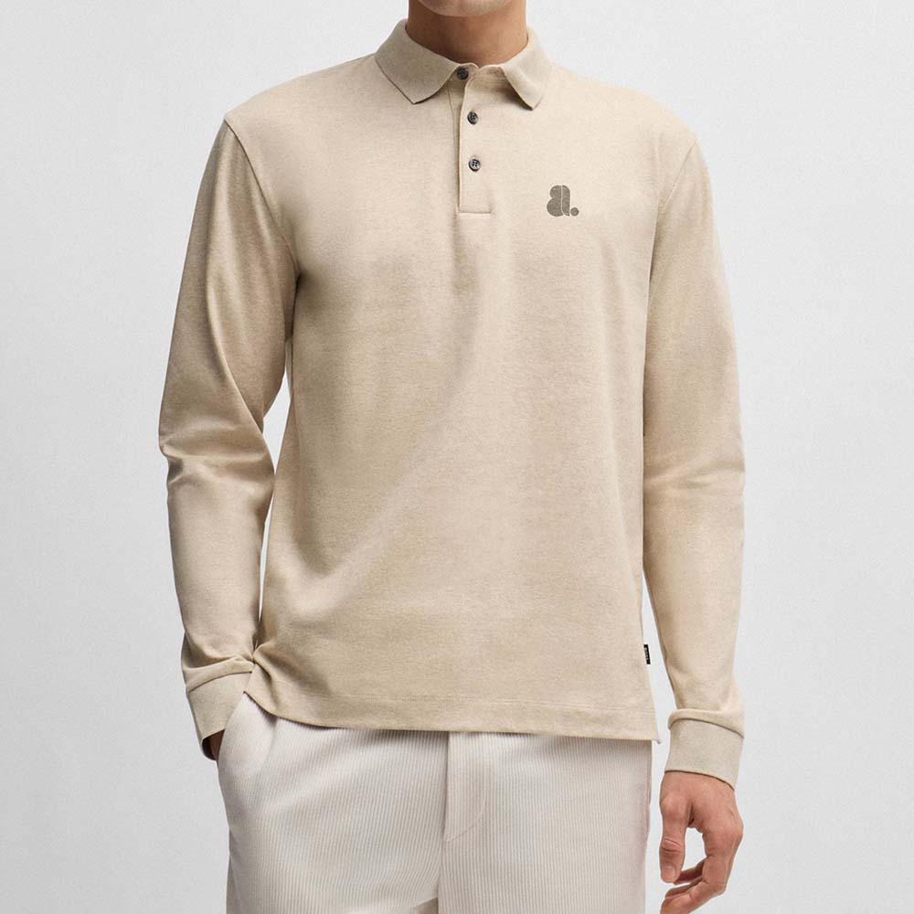 Long Sleeve Polo Shirt Men