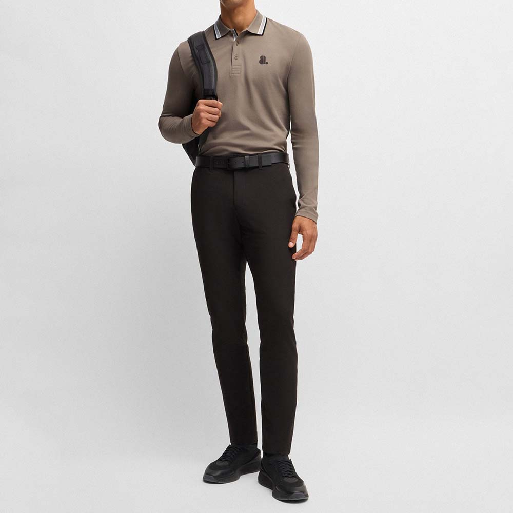 Long Sleeve Polo Shirt Men