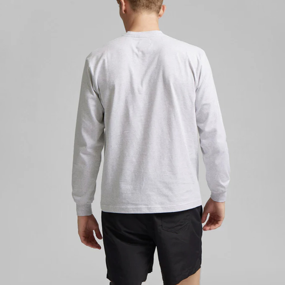 Men Solid Color Oversize Long Sleeve Tee - Image 6