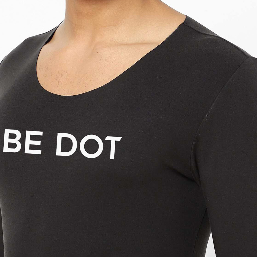 Men Scoop Neck Long Sleeve Tee