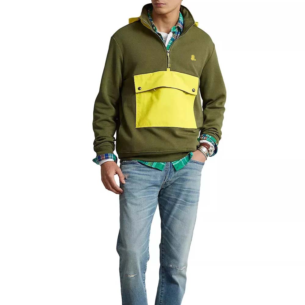 Block Zipper Hoodie Men