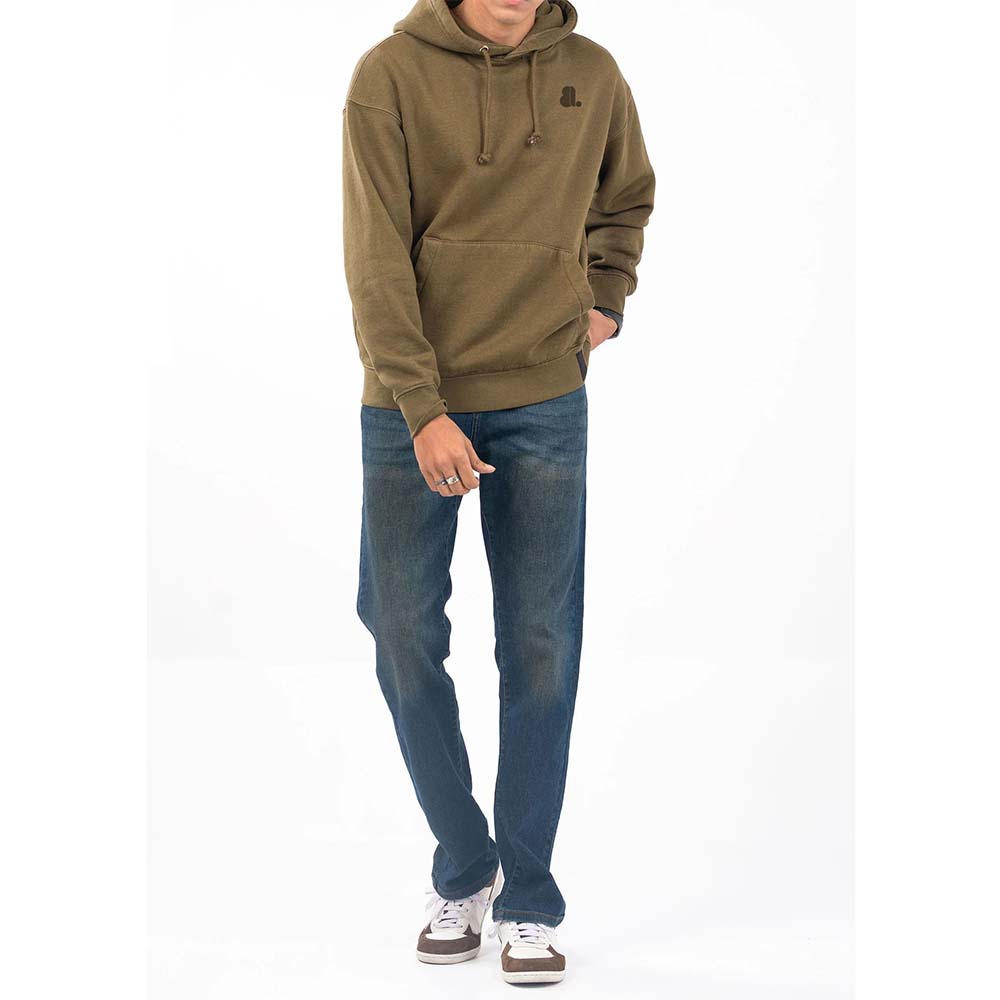 Single Color Pull Over Hoodie Men