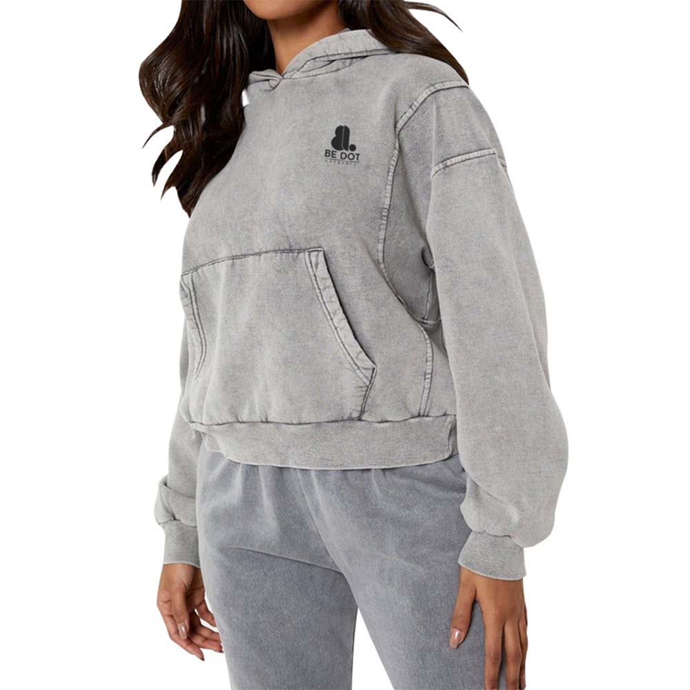 Acid Wash Pullover Hoodie Women - Image 4