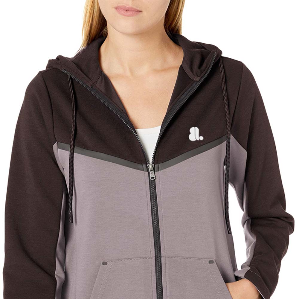 Blok Zipper Hoodie Women - Image 3