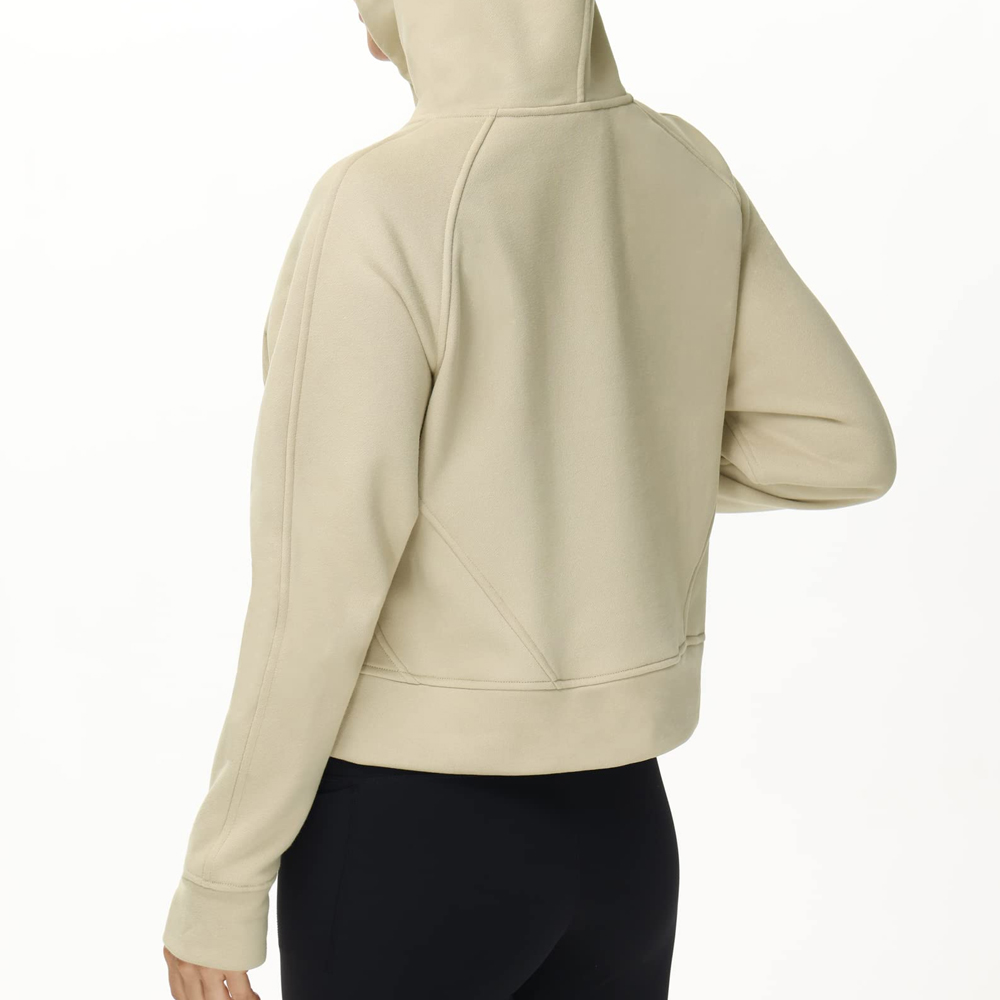 Single Color Zipper Hoodie Women - Image 6