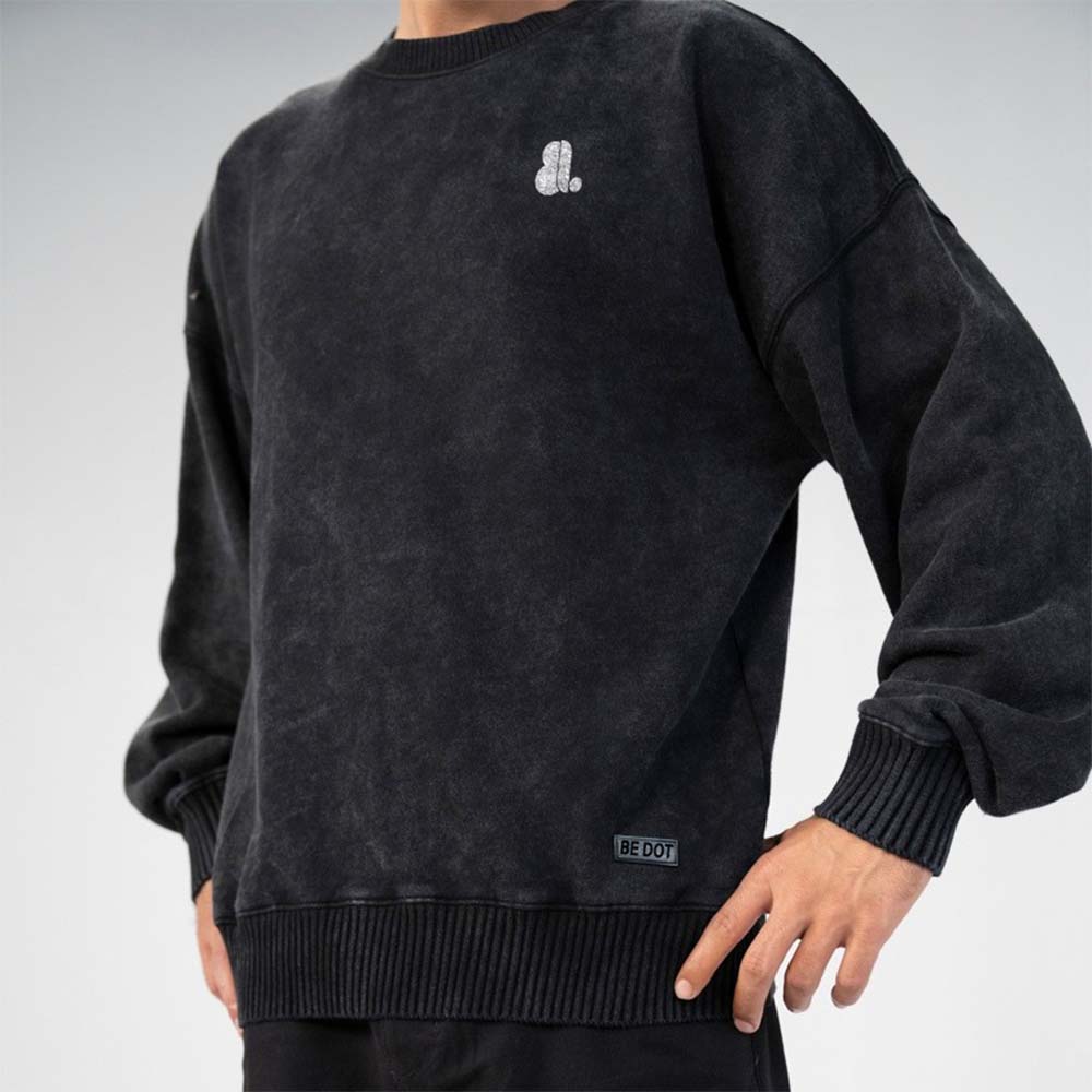 Men Acid Wash Sweat Shirt