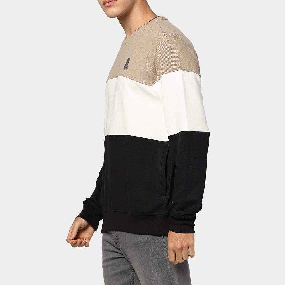 Men Block Sweat Shirt - Image 3