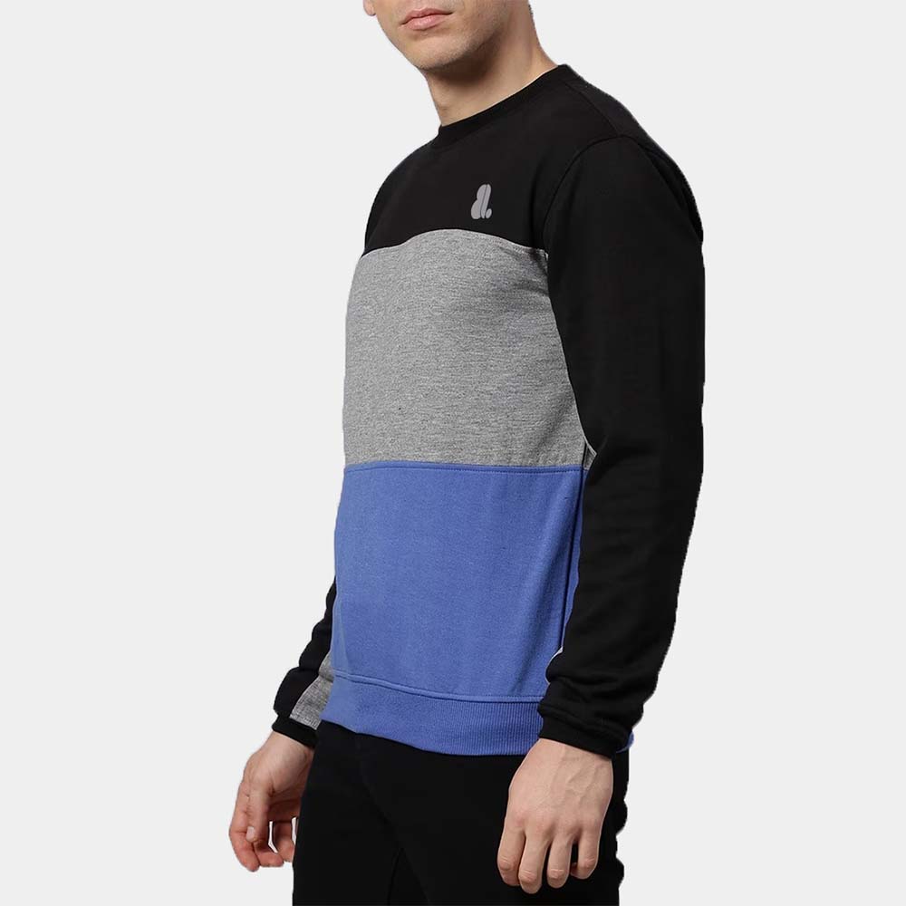 Men Block Sweat Shirt - Image 3