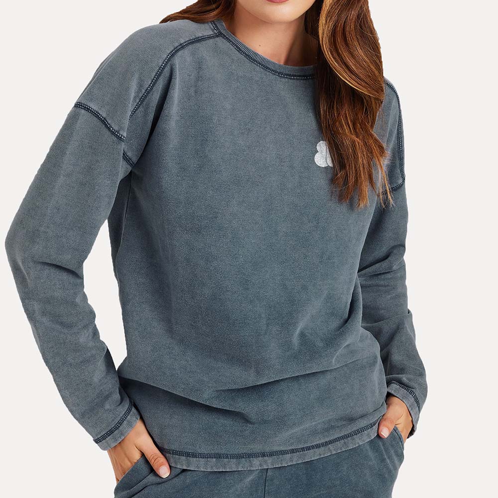 Women Acid Wash Sweatshirt