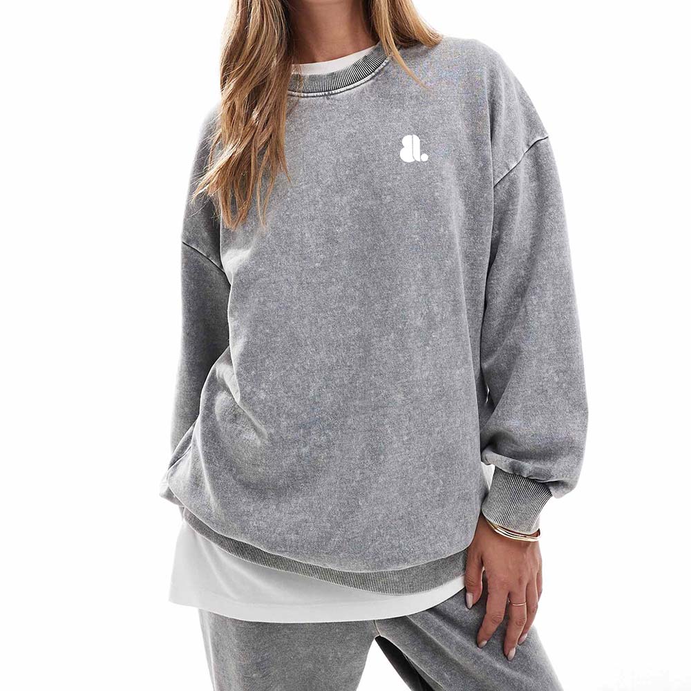 Women Acid Wash Sweatshirt