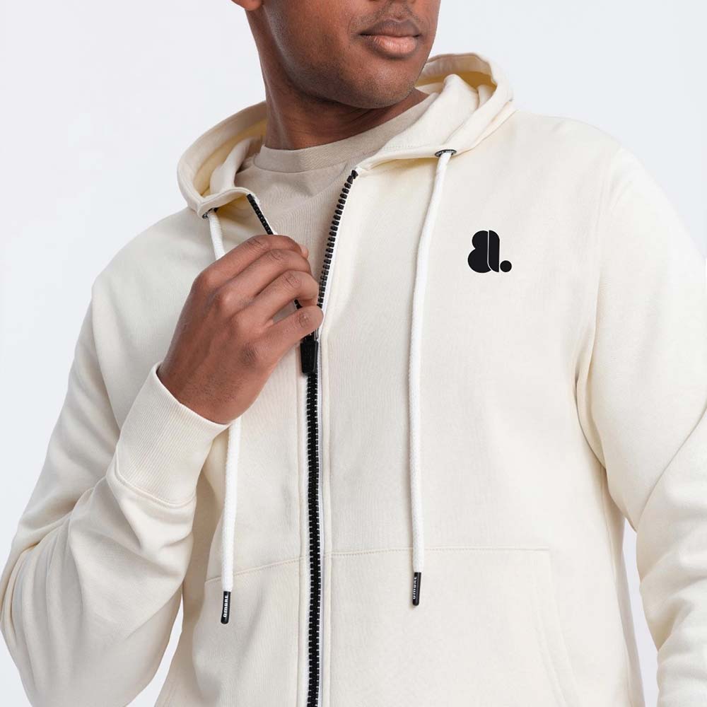 Single Color Zipper Track Suit Men - Image 3