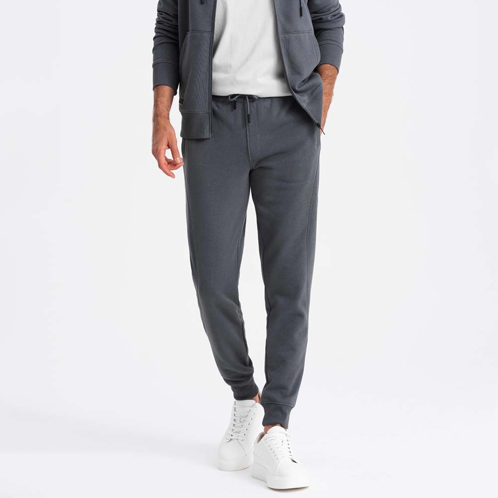 Single Color Zipper Track Suit Men