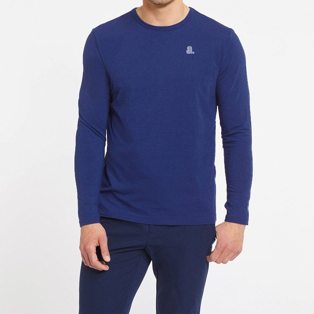 Men Round Neck Long Sleeve Tee