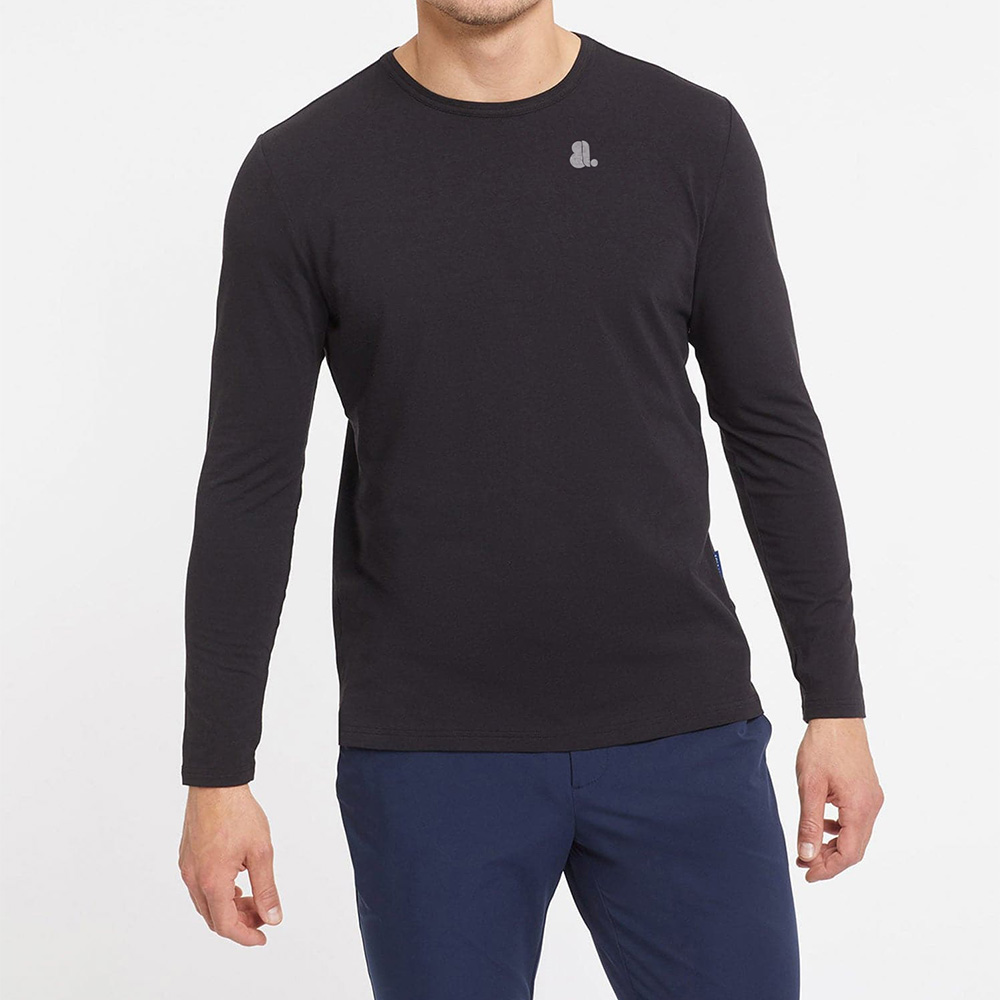 Men Round Neck Long Sleeve Tee