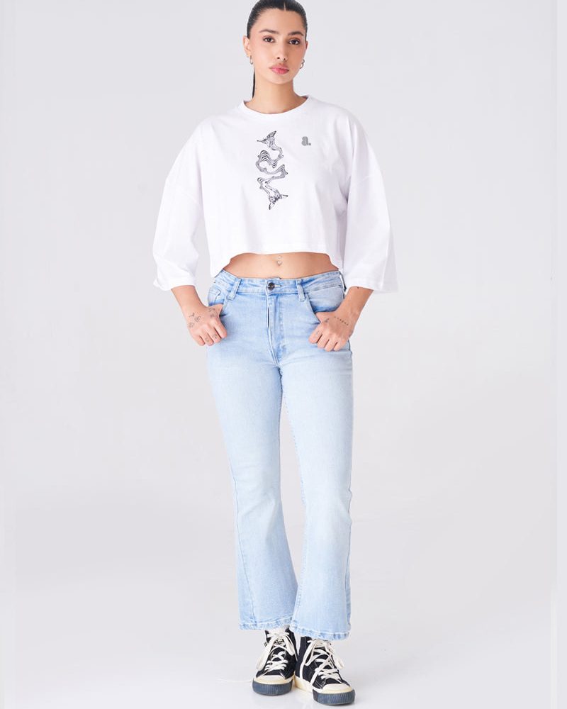Women Long Sleeve Crop Top T-Shirts
