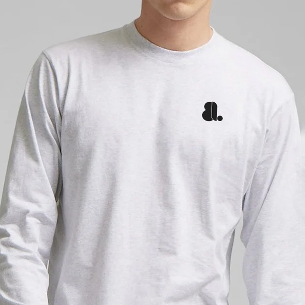 Men Solid Color Oversize Long Sleeve Tee
