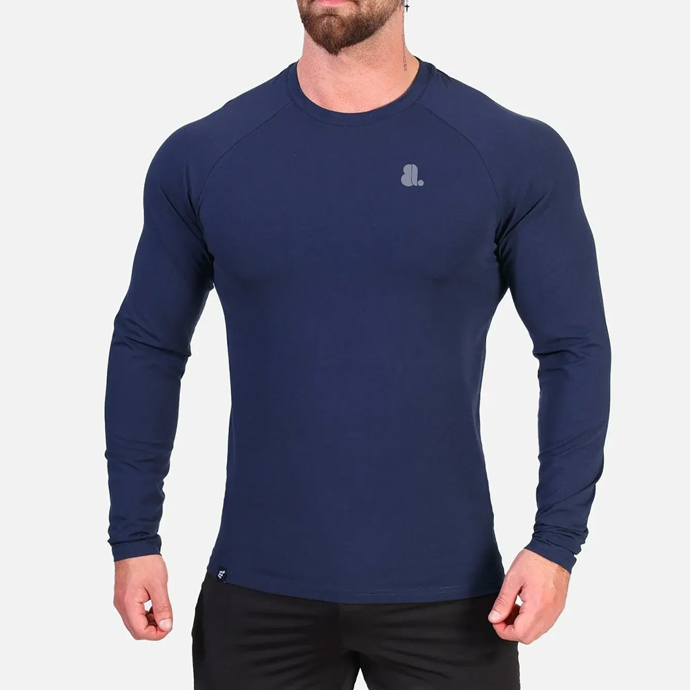 Men Muscle Fit Long Sleeve Tee