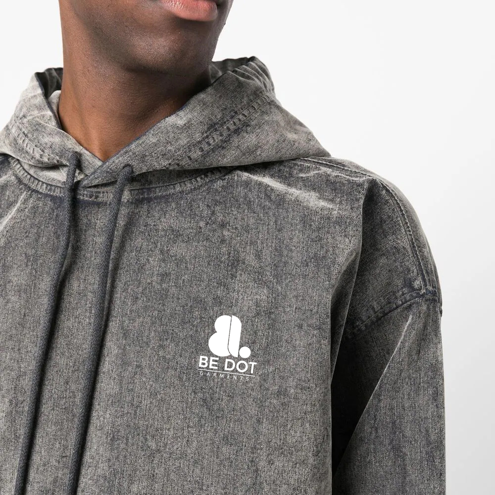Acid Wash Pullover Hoodie Men - Image 4