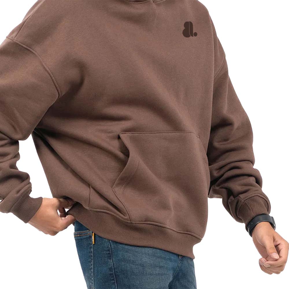 Single Color Pull Over Hoodie Men - Image 5