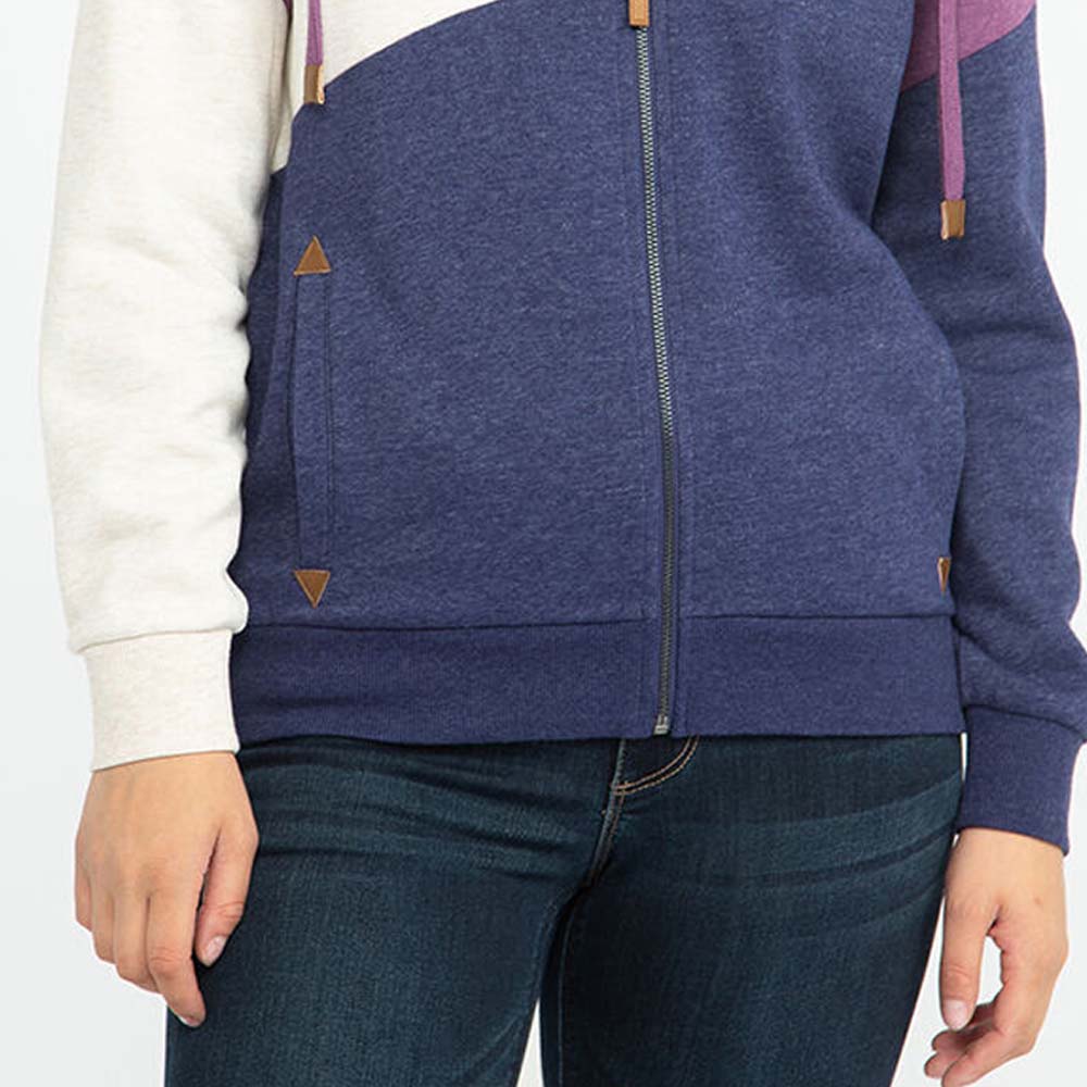 Blok Zipper Hoodie Women - Image 4