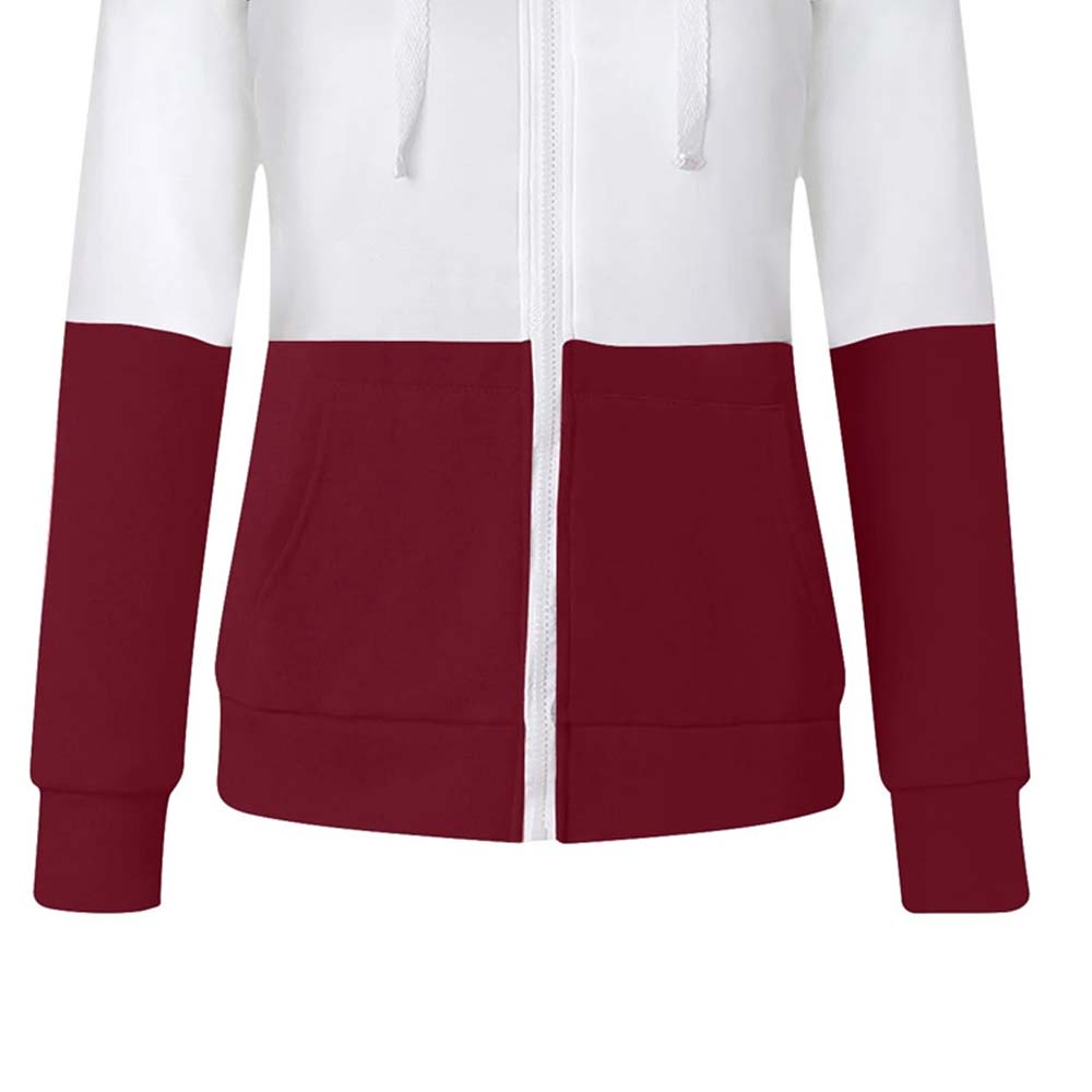 Blok Zipper Hoodie Women - Image 3