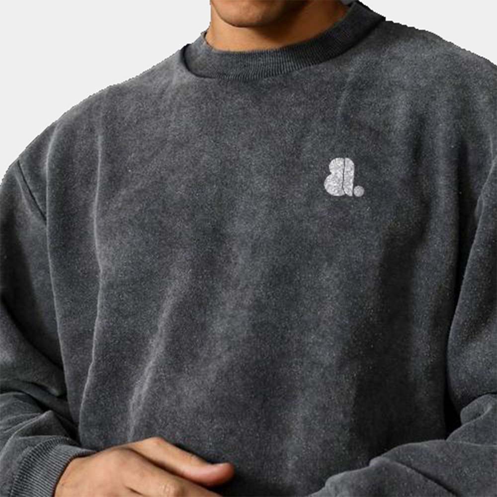 Men Acid Wash Sweat Shirt