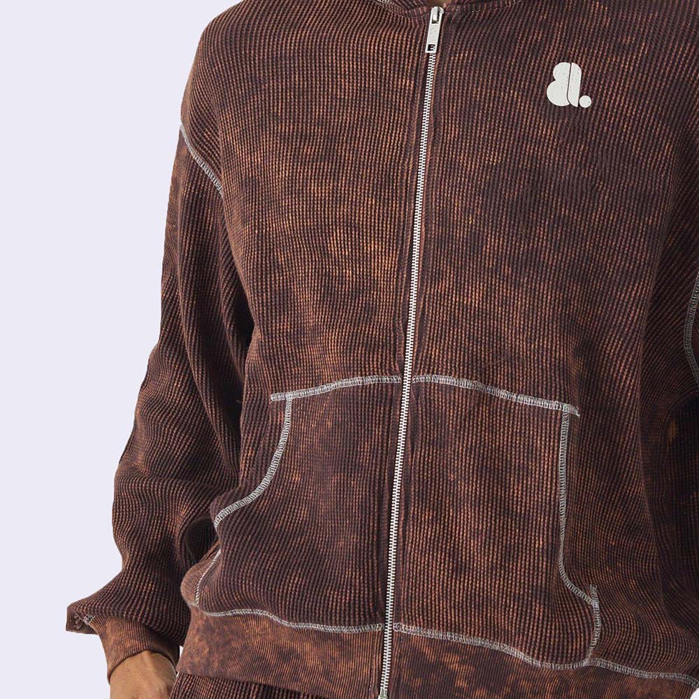 Acid Wash Zipper Track Suit Men - Image 4