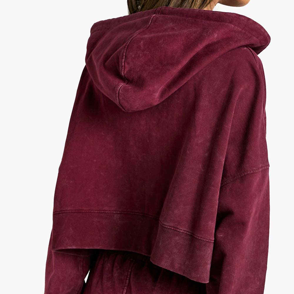 Acid Wash Zipper Track Suite Women - Image 4