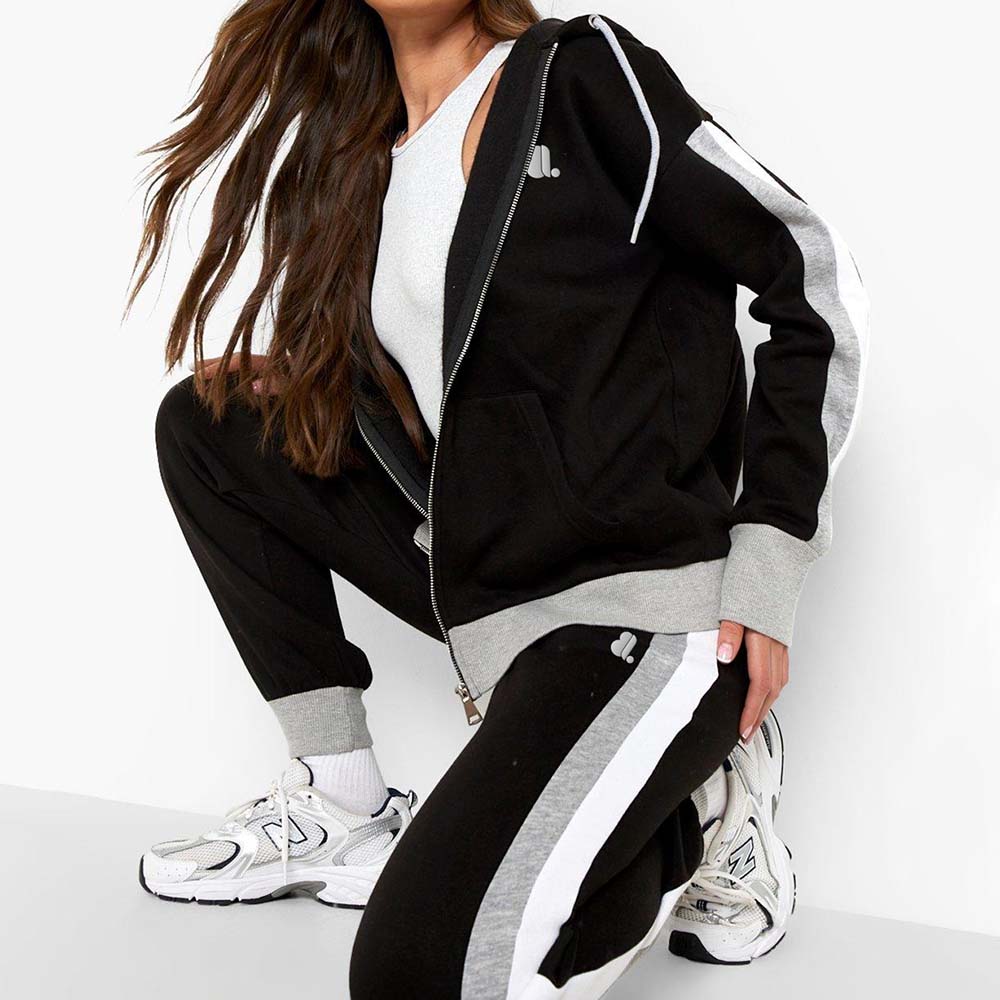 Block Zipper Track Suit Women - Image 3