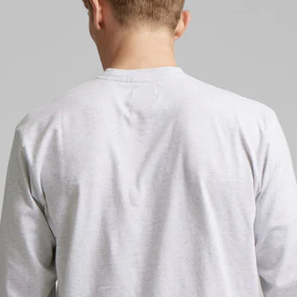 Men Solid Color Oversize Long Sleeve Tee - Image 3