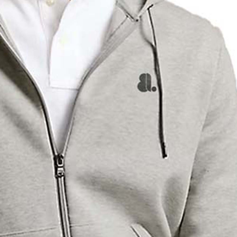 Single Color Zipper Hoodie Men - Image 5
