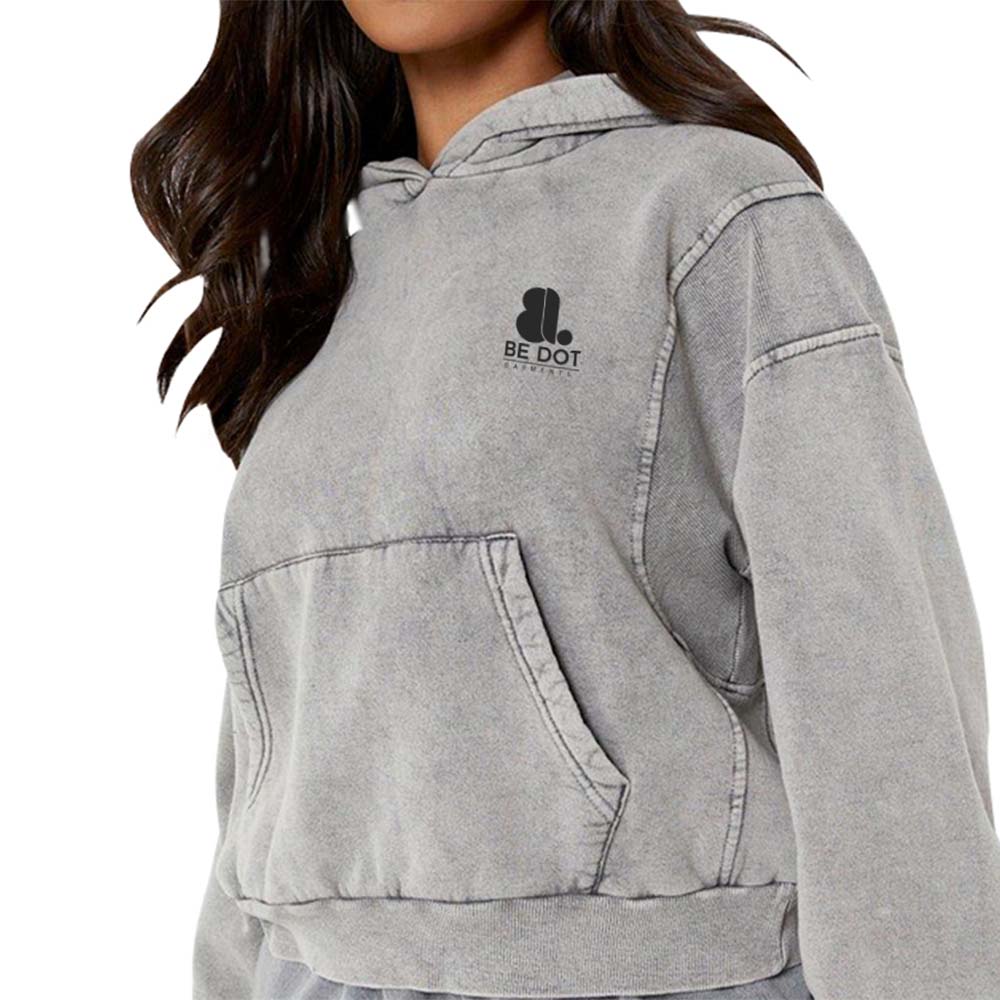 Acid Wash Pullover Hoodie Women - Image 6