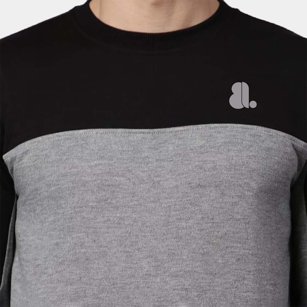 Men Block Sweat Shirt - Image 5